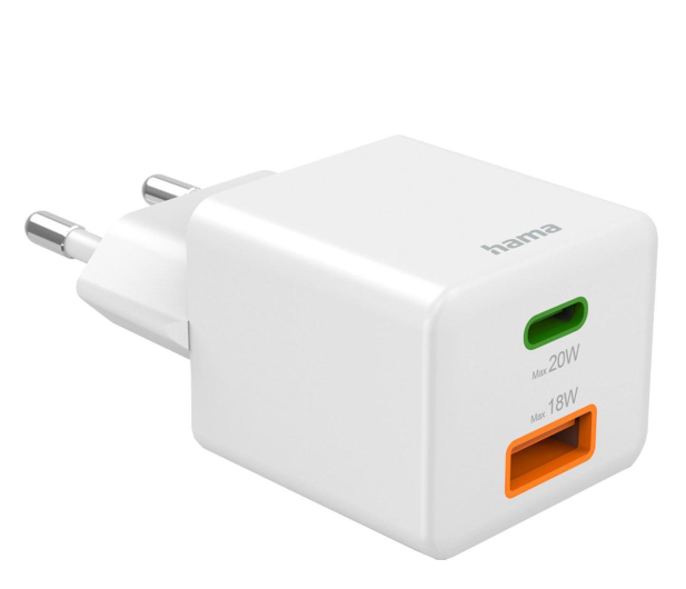 HAMA Ładowarka sieciowa Mini 20W 1xUSB-C, 1xUSB-A 4047443516503 - 1246877 - zdjęcie 3